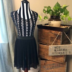 Victoria’s Secret Black Pleated Mini Skater Skirt